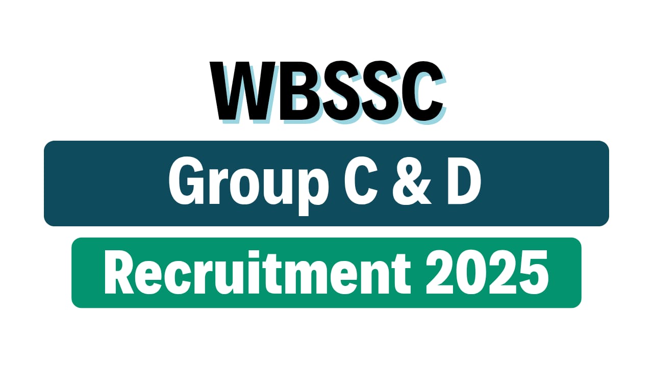 WBSSC Group C and D Recruitment 2025